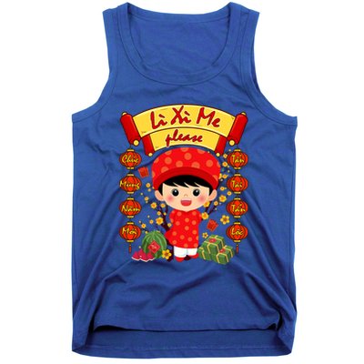 Ao Dai Li Xi Me Vietnamese Tet New Year Cool Gift Tank Top