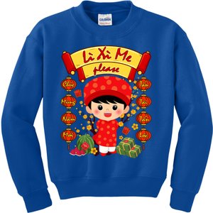 Ao Dai Li Xi Me Vietnamese Tet New Year Cool Gift Kids Sweatshirt