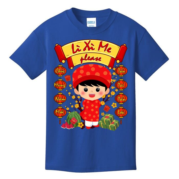 Ao Dai Li Xi Me Vietnamese Tet New Year Cool Gift Kids T-Shirt