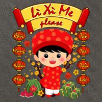 Ao Dai Li Xi Me Vietnamese Tet New Year Cool Gift Cotton Canvas Backpack