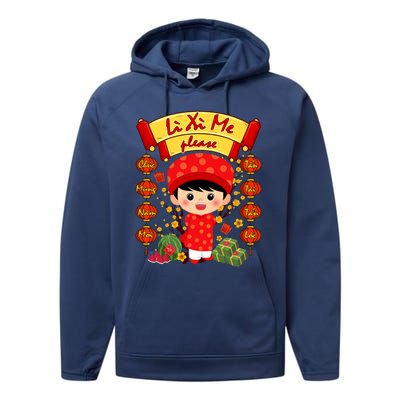 Ao Dai Li Xi Me Vietnamese Tet New Year Cool Gift Performance Fleece Hoodie