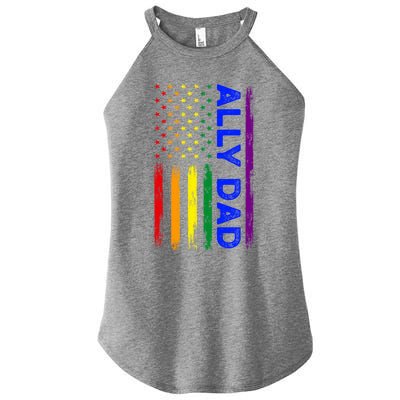 Ally Dad Lgbt Pride Cool Gift Women’s Perfect Tri Rocker Tank