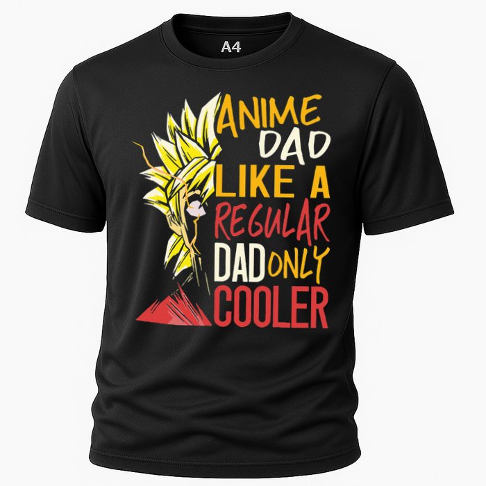 Anime Dad Like A Regular Dad Only Cooler Fathers Day Otaku Cooling Performance Crew T-Shirt