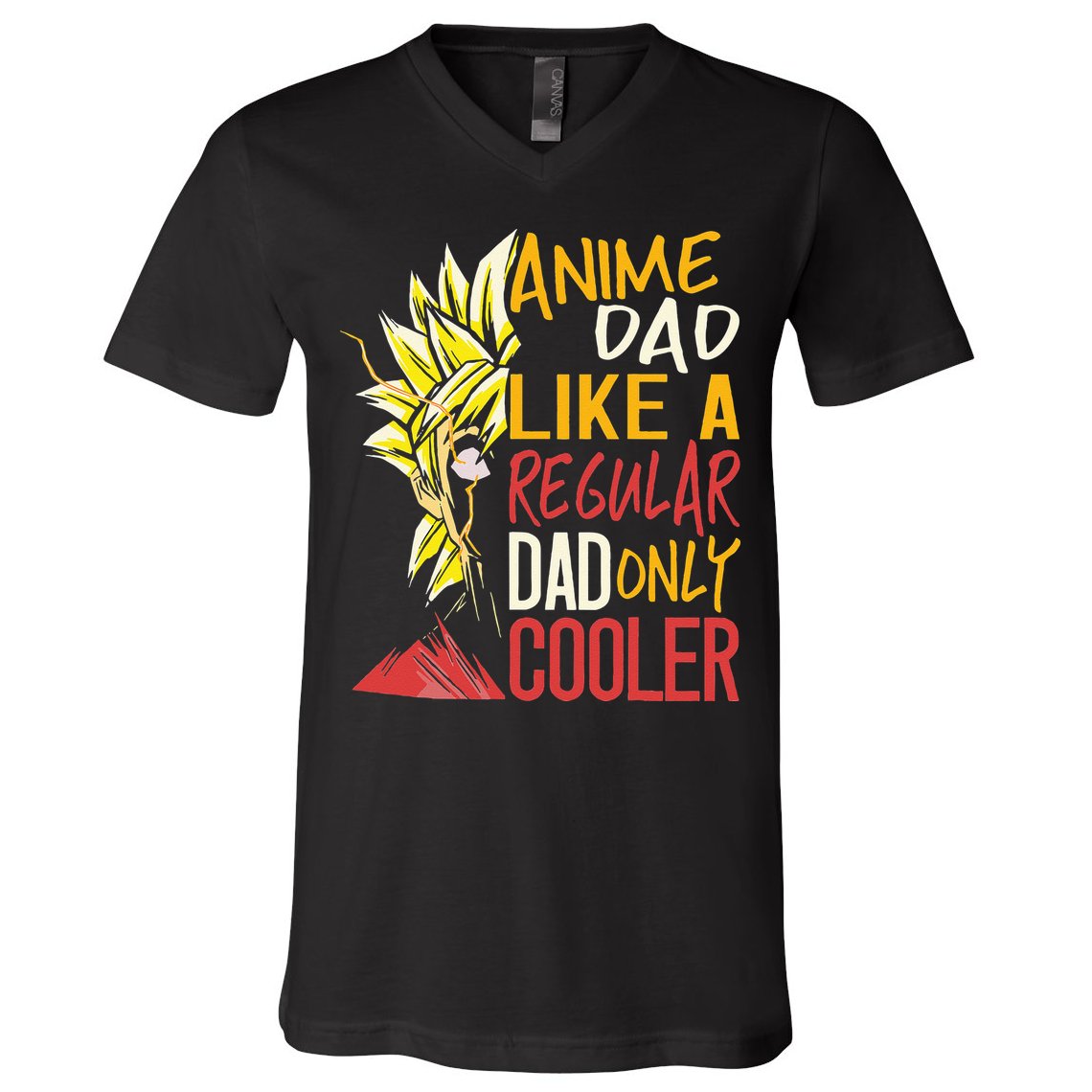 Anime Dad Like A Regular Dad Only Cooler Fathers Day Otaku V-Neck T-Shirt