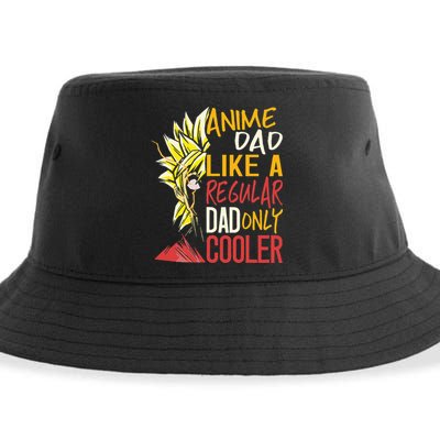Anime Dad Like A Regular Dad Only Cooler Fathers Day Otaku Sustainable Bucket Hat