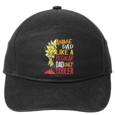 Anime Dad Like A Regular Dad Only Cooler Fathers Day Otaku 7-Panel Snapback Hat