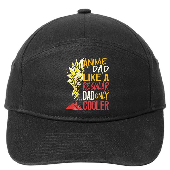 Anime Dad Like A Regular Dad Only Cooler Fathers Day Otaku 7-Panel Snapback Hat