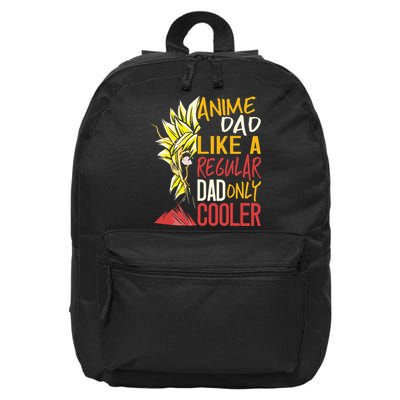 Anime Dad Like A Regular Dad Only Cooler Fathers Day Otaku 16 in Basic Backpack