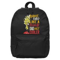 Anime Dad Like A Regular Dad Only Cooler Fathers Day Otaku 16 in Basic Backpack