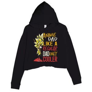 Anime Dad Like A Regular Dad Only Cooler Fathers Day Otaku Crop Fleece Hoodie