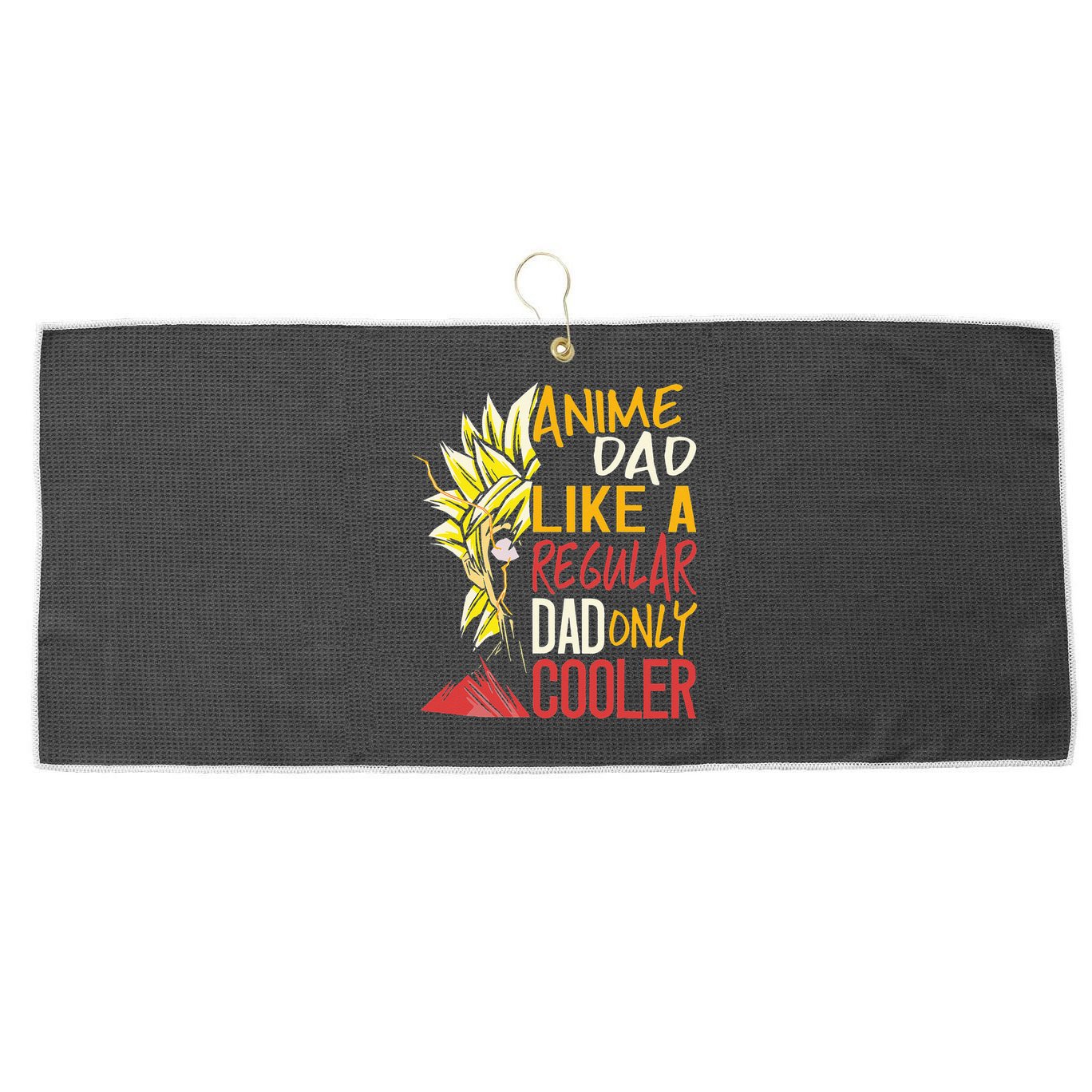 Anime Dad Like A Regular Dad Only Cooler Fathers Day Otaku Large Microfiber Waffle Golf Towel