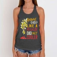 Anime Dad Like A Regular Dad Only Cooler Fathers Day Otaku Women's Knotted Racerback Tank