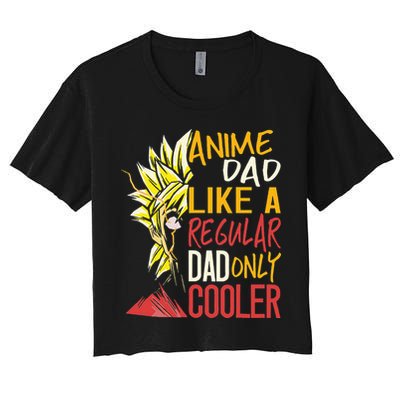 Anime Dad Like A Regular Dad Only Cooler Fathers Day Otaku Crop Top