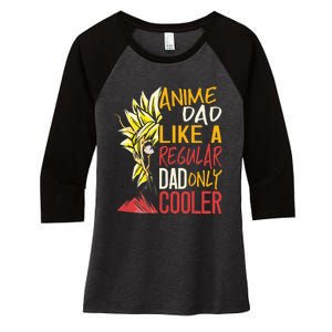 Anime Dad Like A Regular Dad Only Cooler Fathers Day Otaku Women's Tri-Blend 3/4-Sleeve Raglan Shirt