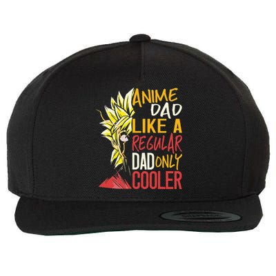 Anime Dad Like A Regular Dad Only Cooler Fathers Day Otaku Wool Snapback Cap