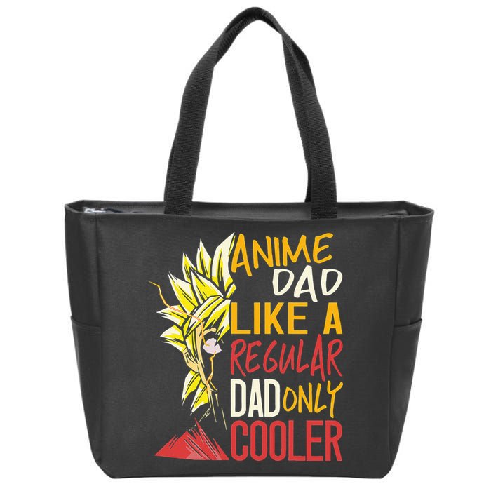 Anime Dad Like A Regular Dad Only Cooler Fathers Day Otaku Zip Tote Bag