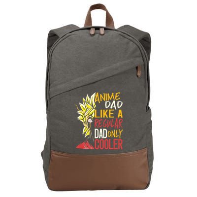 Anime Dad Like A Regular Dad Only Cooler Fathers Day Otaku Cotton Canvas Backpack