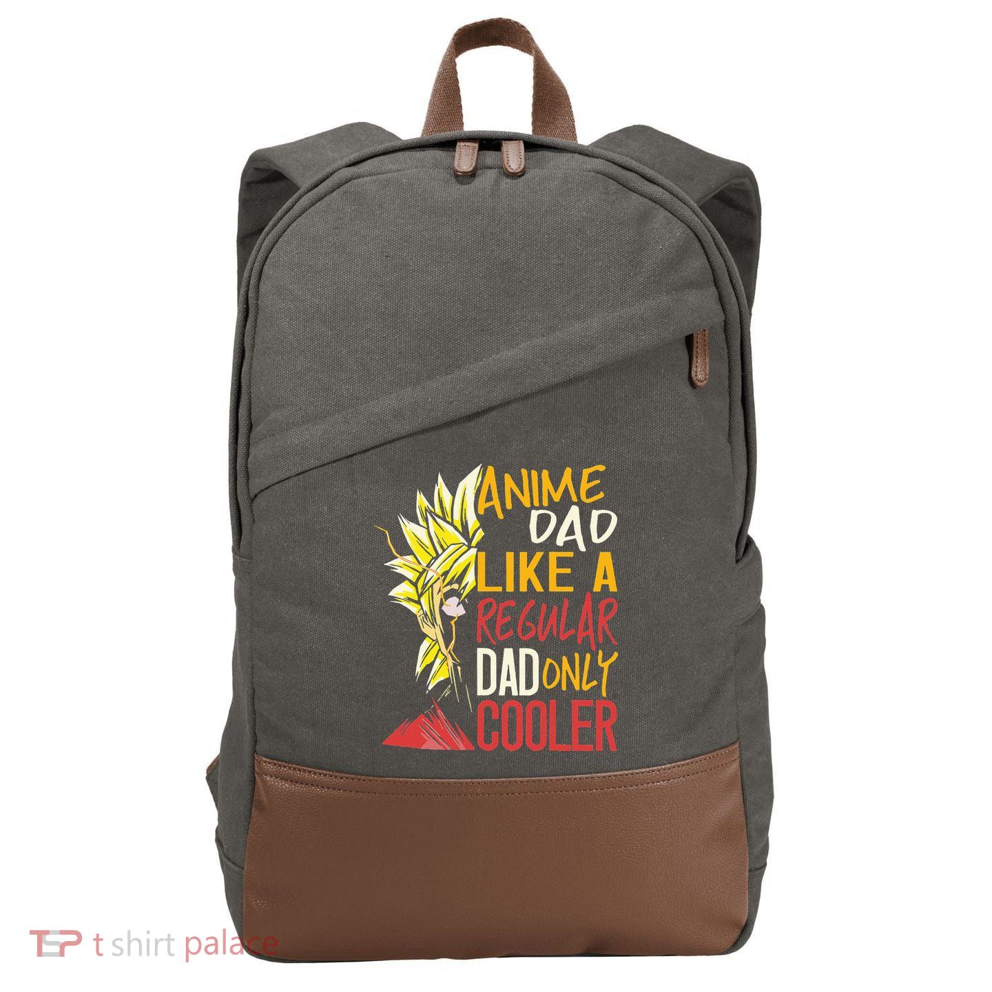 Anime Dad Like A Regular Dad Only Cooler Fathers Day Otaku Cotton Canvas Backpack