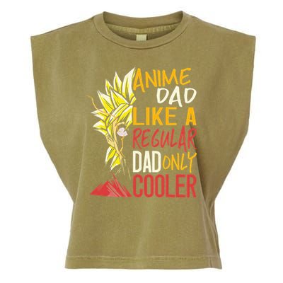 Anime Dad Like A Regular Dad Only Cooler Fathers Day Otaku Garment-Dyed Women's Muscle Tee