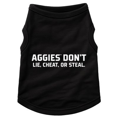 Aggies DonT Lie Cheat Or Steal Doggie Tank