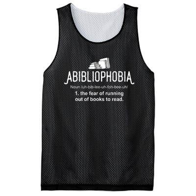 Abibliophobia Definition Librarian Reading Books Lover Mesh Reversible Basketball Jersey Tank