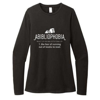 Abibliophobia Definition Librarian Reading Womens CVC Long Sleeve Shirt