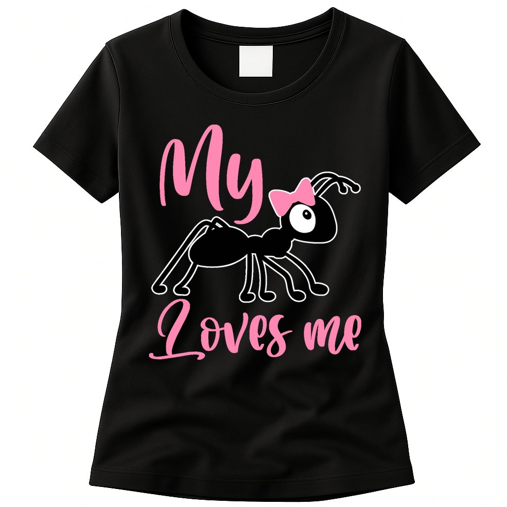 Ant Design My Aunt Loves Me Family Gifts For Nephew & Niece Womens T-Shirt