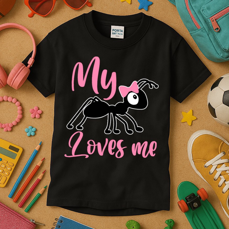 Ant Design My Aunt Loves Me Family Gifts For Nephew & Niece Kids T-Shirt