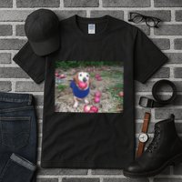 Apple Dog Meme Funny Dog With Apple In Mouth Funny Brainrot Tall T-Shirt