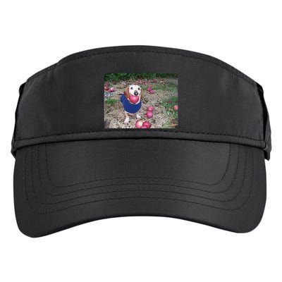 Apple Dog Meme Funny Dog With Apple In Mouth Funny Brainrot Adult Drive Performance Visor