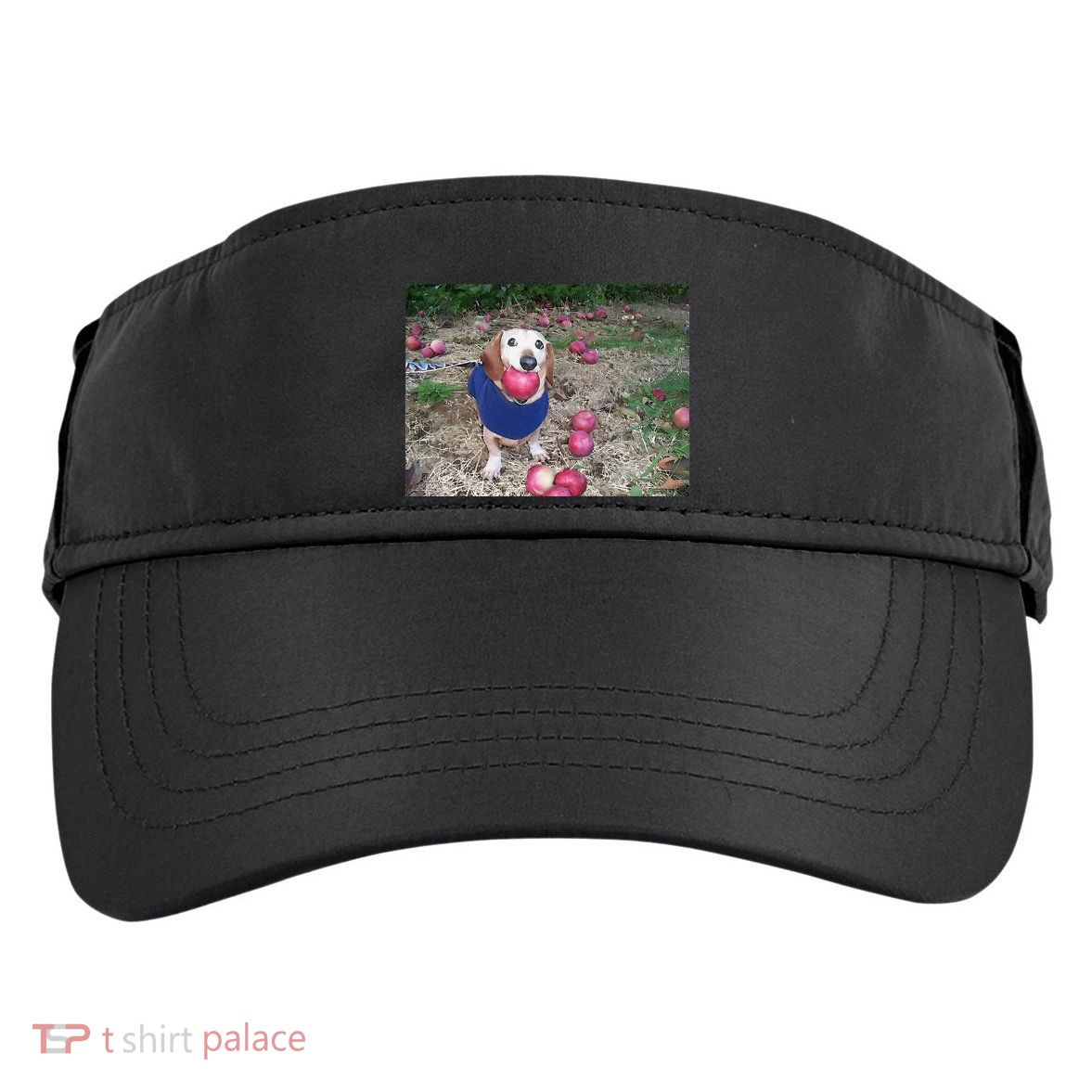 Apple Dog Meme Funny Dog With Apple In Mouth Funny Brainrot Adult Drive Performance Visor