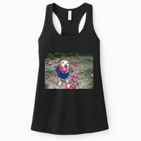 Apple Dog Meme Funny Dog With Apple In Mouth Funny Brainrot Womens Tank Top