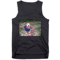 Apple Dog Meme Funny Dog With Apple In Mouth Funny Brainrot Tank Top