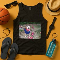 Apple Dog Meme Funny Dog With Apple In Mouth Funny Brainrot Tank Top