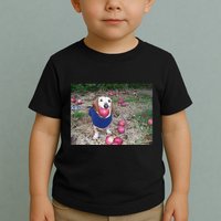 Apple Dog Meme Funny Dog With Apple In Mouth Funny Brainrot Toddler T-Shirt