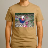Apple Dog Meme Funny Dog With Apple In Mouth Funny Brainrot T-Shirt