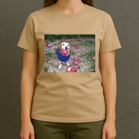 Apple Dog Meme Funny Dog With Apple In Mouth Funny Brainrot T-Shirt