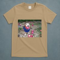 Apple Dog Meme Funny Dog With Apple In Mouth Funny Brainrot T-Shirt