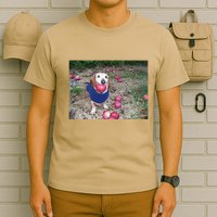 Apple Dog Meme Funny Dog With Apple In Mouth Funny Brainrot T-Shirt
