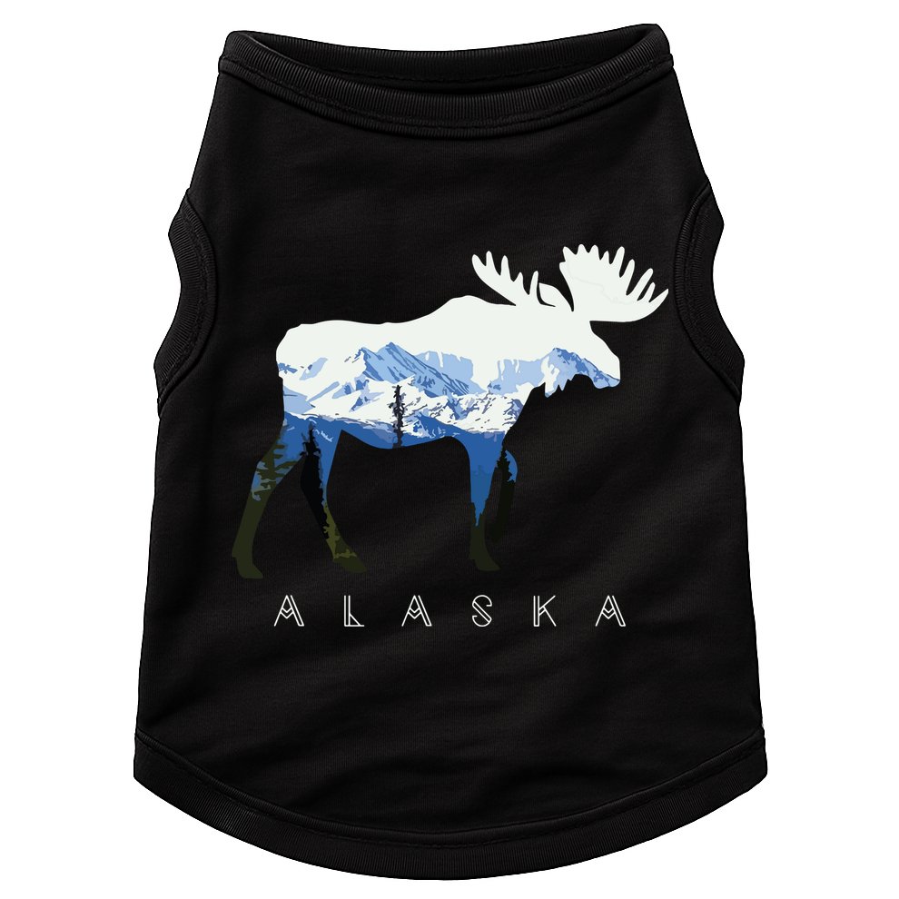 Alaska Day Moose Snowy Mountain Doggie Tank