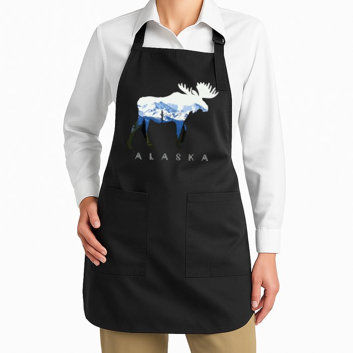 Alaska Day Moose Snowy Mountain Apron