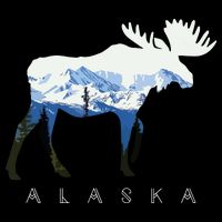 Alaska Day Moose Snowy Mountain Backpack