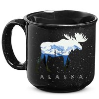 Alaska Day Moose Snowy Mountain 15oz Campfire Ceramic Mug