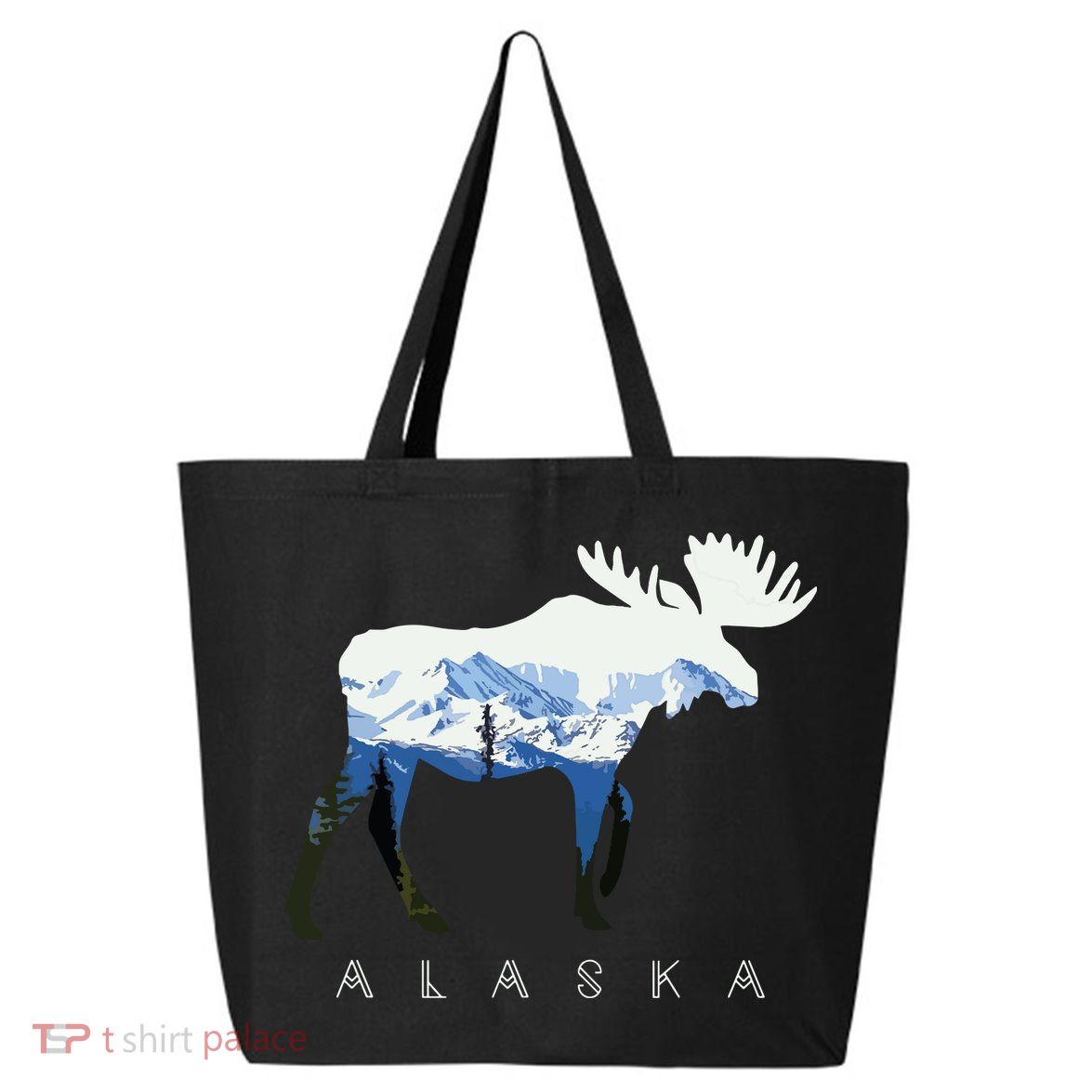 Alaska Day Moose Snowy Mountain 25L Jumbo Tote