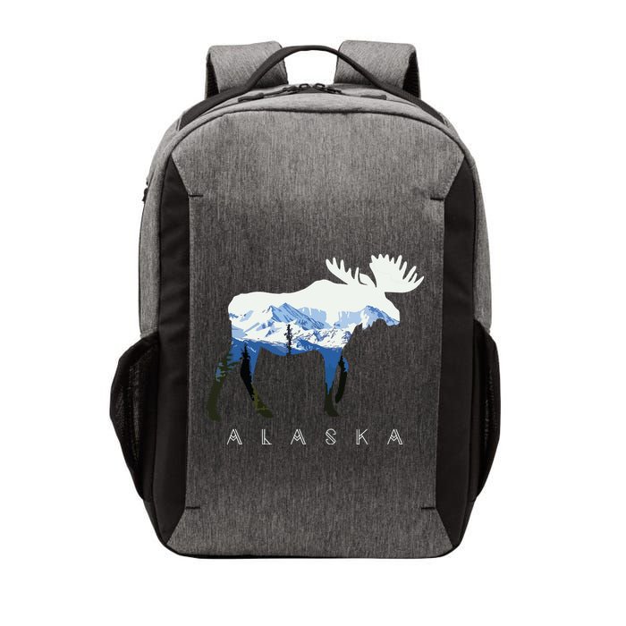 Alaska Day Moose Snowy Mountain Vector Backpack
