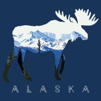 Alaska Day Moose Snowy Mountain Infant Baby Jersey Bodysuit