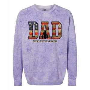 American Dad Man Myth Legend Fathers Day 4th Of July Colorblast Crewneck Sweatshirt