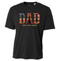 American Dad Man Myth Legend Fathers Day 4th Of July Cooling Performance Crew T-Shirt