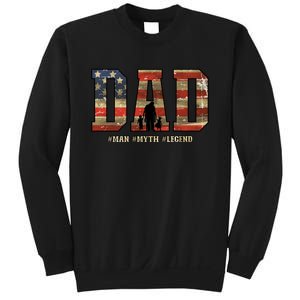 American Dad Man Myth Legend Fathers Day 4th Of July Sweatshirt