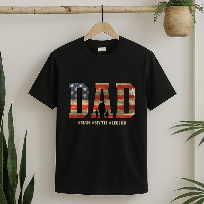 American Dad Man Myth Legend Fathers Day 4th Of July T-Shirt